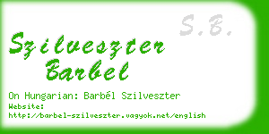 szilveszter barbel business card