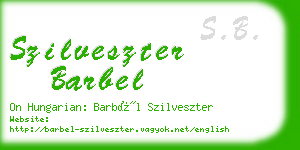 szilveszter barbel business card